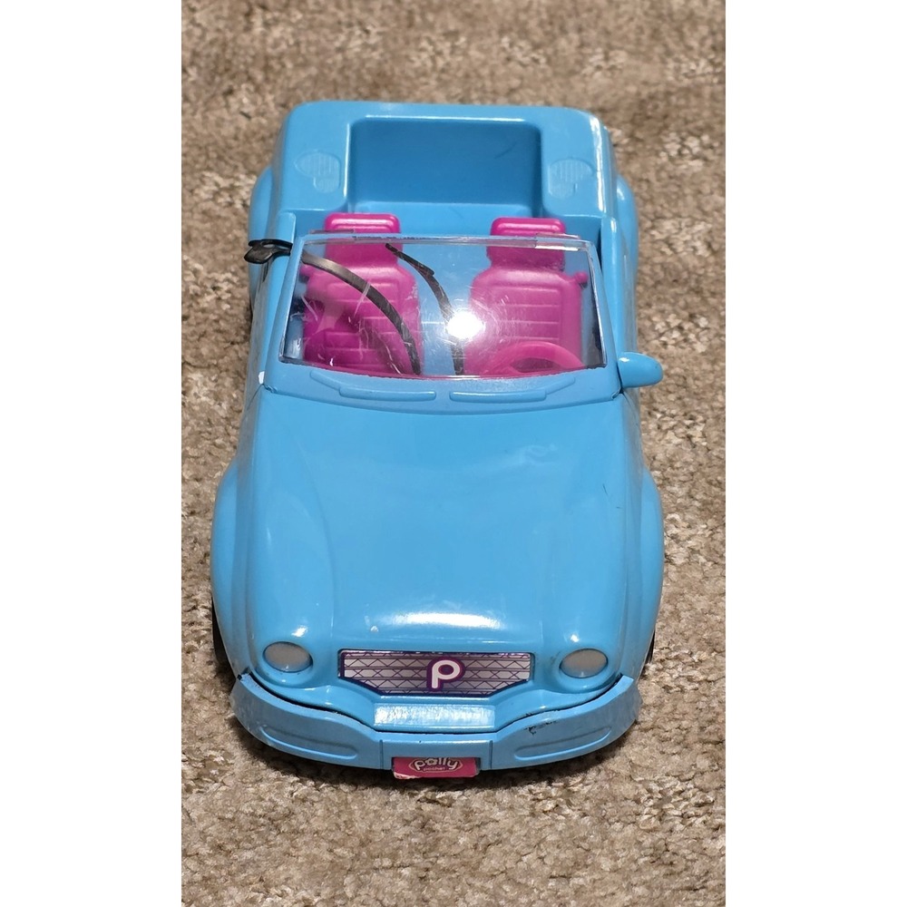 Polly Pockets 2006 Mattel Convertible Blue W Pink Interior Car